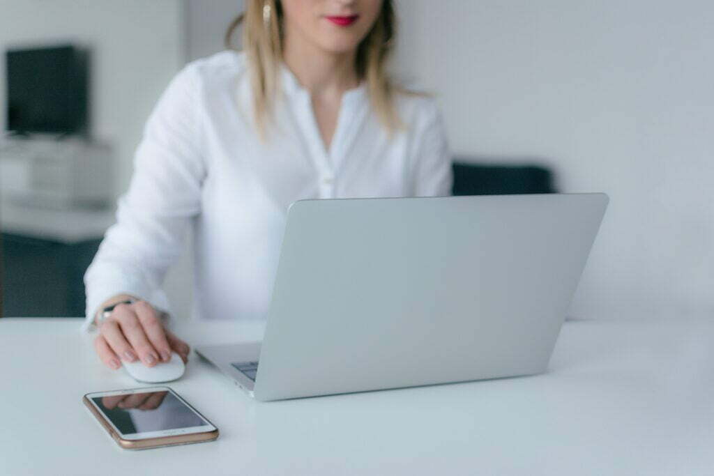 businesswoman on her laptop